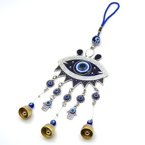Home Decor Factory - Fashion Blue Turkey Evil Eye Metal Wind Chimes Bell Decorative