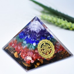 Orgone Pyramid Factory - Hot Sale 7 Chakra Orgone Pyramid Reiki Meditation Ornament