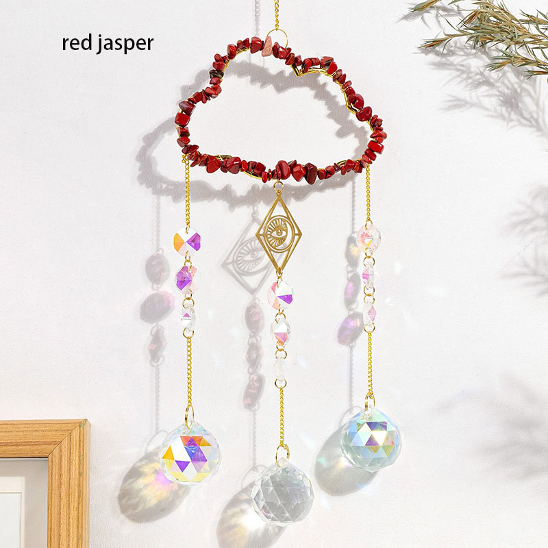 Sun Catcher Supplier - Factory Wholesale Handmade Crystal Chips Cloud Wind Chime