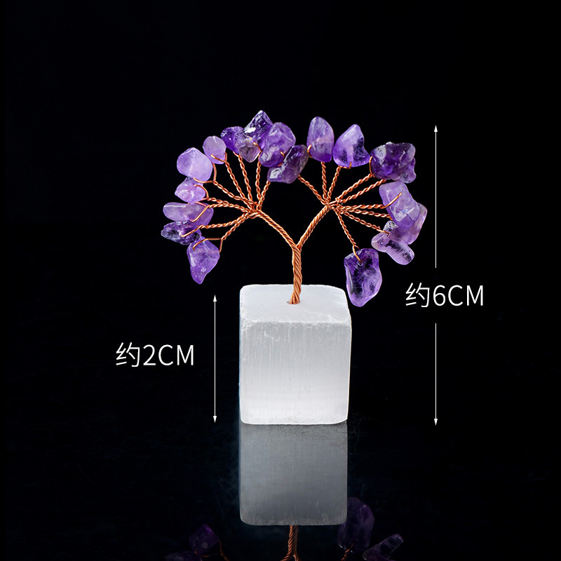 Spiritual Tree Manufacturer - Wholesale Natural White Selenite Base Crystal Tree Crafts