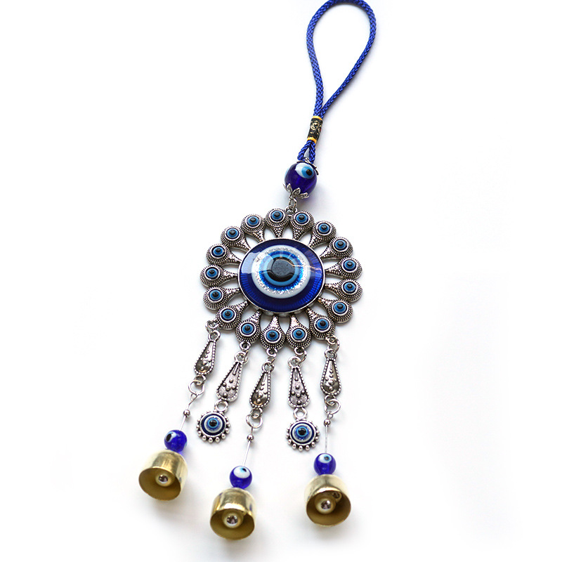 Wind Chime Pendant Manufacturer - New Arrivals Wall Hanging Blue Turkey Evil Eye Bell