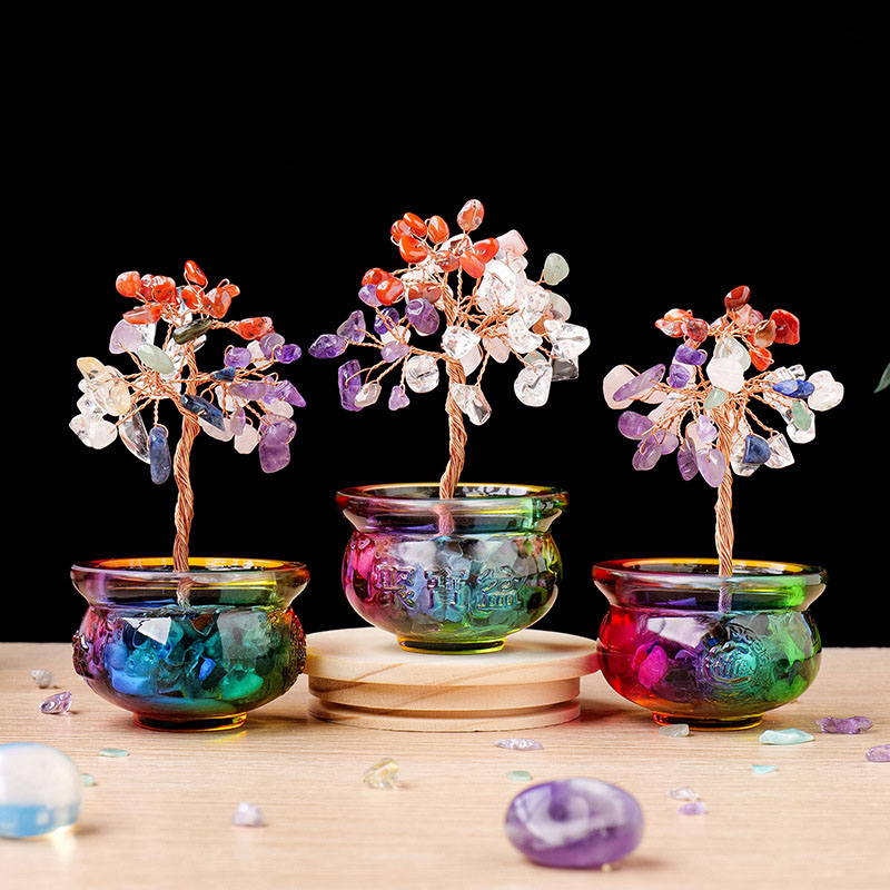 Healing Tree Manufacturer - Wholesale Handmade Quartz Crystal Chips Natural Stone Tree