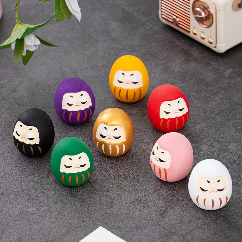 Daruma Doll Manufacturer - Japanese ZAKKA Colorful Cartoon Ceramic Ornament Home Decor