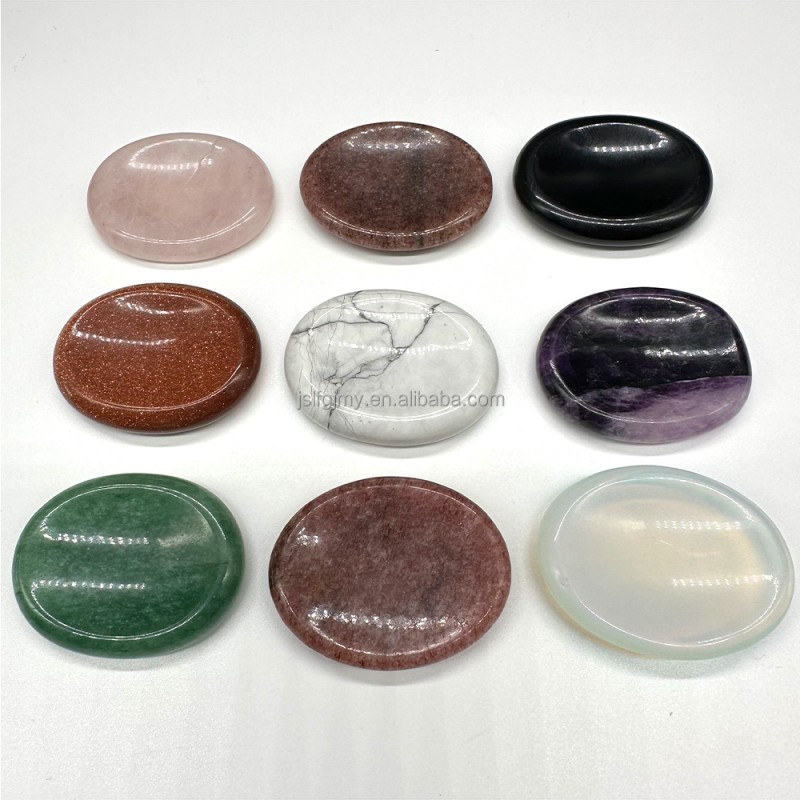 Healing Stone Factory - New Arrival Natural Polished Oval Shaped Crystal Worry Stone
