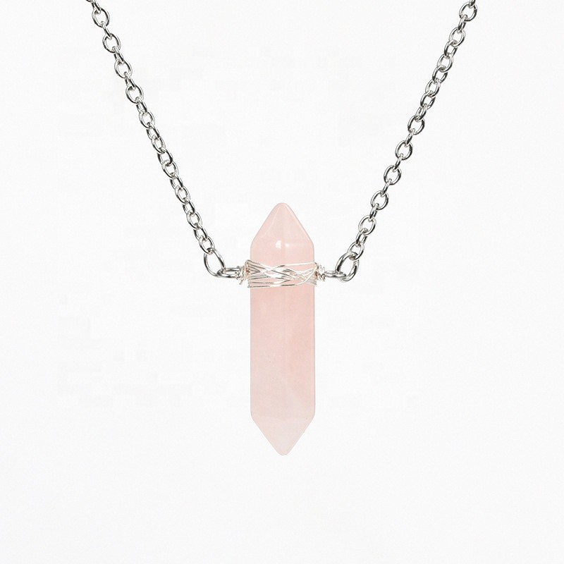 Healing Pendant Factory - New Arrivals Natural Crystal Jewelry Double Crystal Point