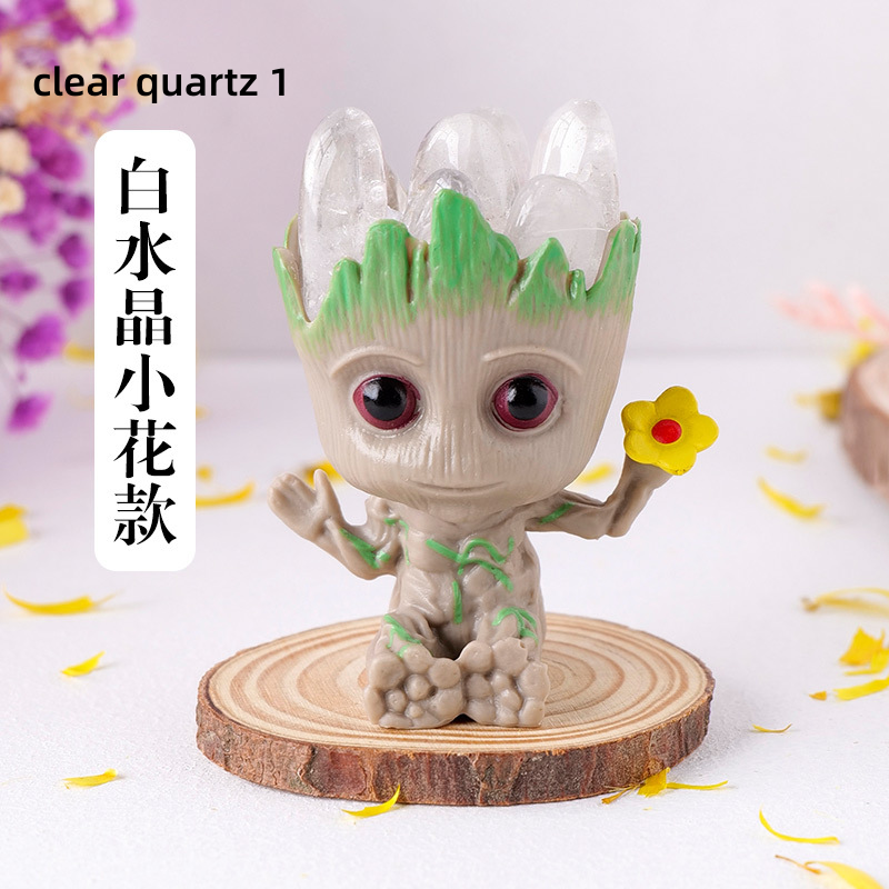 Crystal Carving Supplier - Wholesale Amethyst Cluster Clear Quartz Groot Carving Ornament