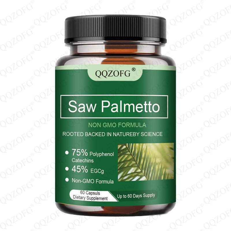 Saw Palmetto Extract Capsules Manufacturer - 500mg for Prostate Health, 60 Capsules 30-Day Supply