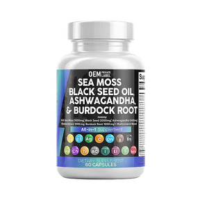 Sea Moss Capsules Manufacturer - All-In-One Complex with Vitamins, Minerals & Black Seed Oil