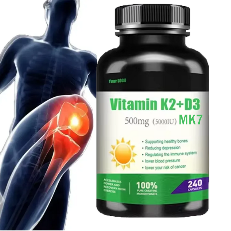 Vitamin D3 + K2 Capsules Manufacturer - Vegetarian MK-7 for Bone & Heart Health