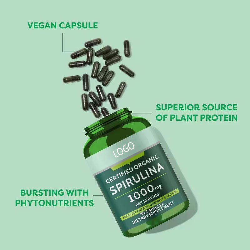 Spirulina Capsules Manufacturer - Organic Green Antioxidant Dietary Fiber Supplement