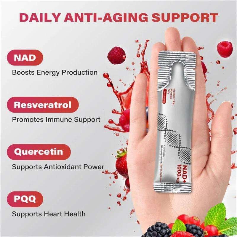 NAD+ Supplement Berry-Flavored Beverage for Adults - Antioxidant Health Support