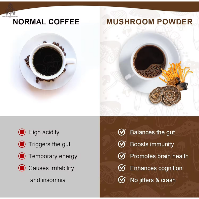 Organic Coffee Alternative Manufacturer - Private Label Maca Root & Mushroom Adaptogen Instant Beverage