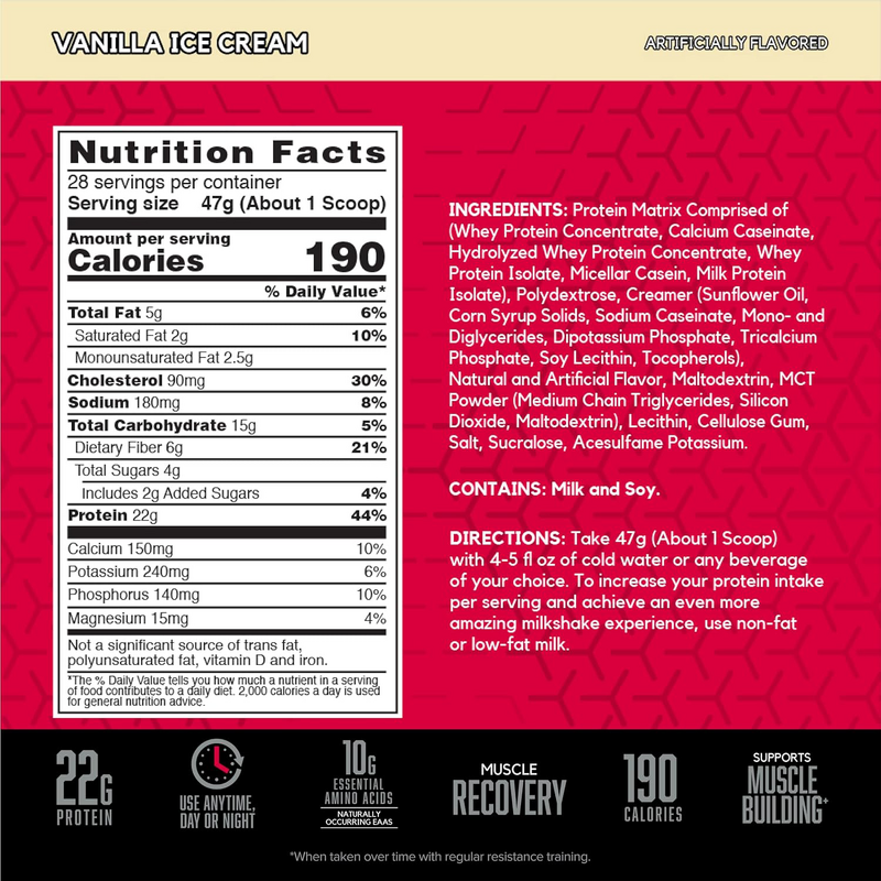 Whey Protein Powder Manufacturer - Classic Vanilla Ice Cream Flavor for Adult Fitness Recovery