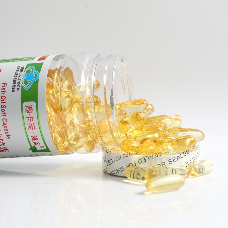 Fish Oil Soft Capsule Manufacturer - Custom Brand Logo Healthcare Dietary Supplement for Adults
