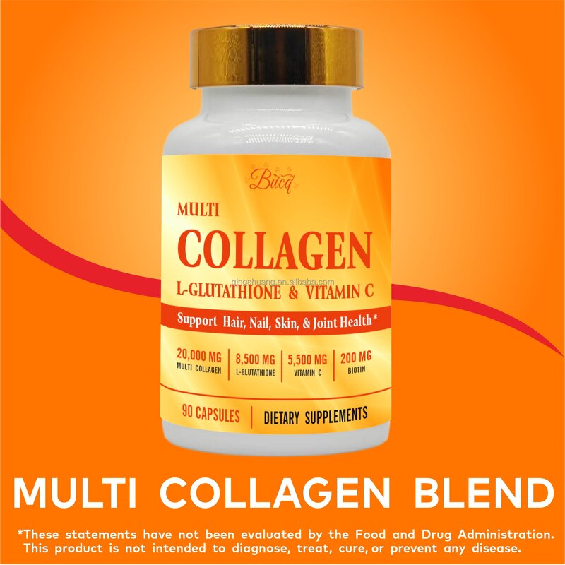 Collagen Supplement Manufacturer - Private Label Organic Beauty & Health Capsules with Glutathione & Vitamin C