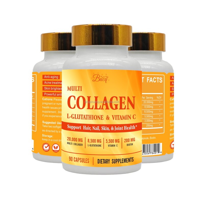 Collagen Supplement Manufacturer - Private Label Organic Beauty & Health Capsules with Glutathione & Vitamin C