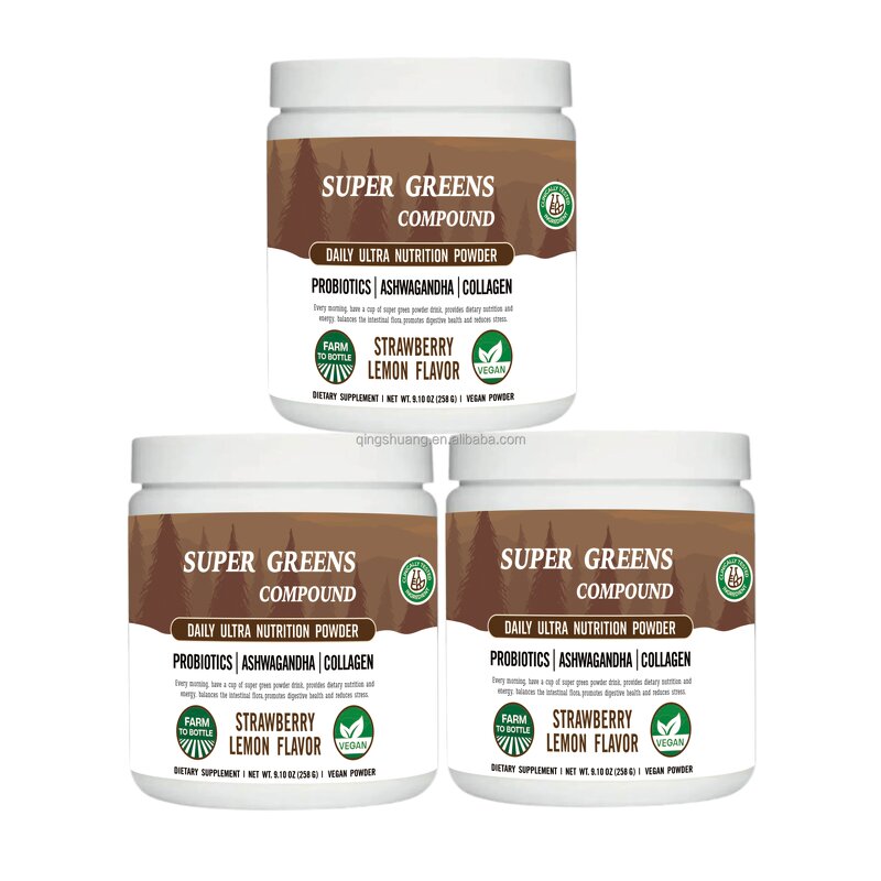 Customized Super Green Powder Probiotic Ashwagandha Collagen Compound Adult Intestinal Health Nutrition Support Dietary Powder

Probiotic Super Greens Powder Manufacturer - Custom Blend with Ashwagandha & Collagen for Digestive Health