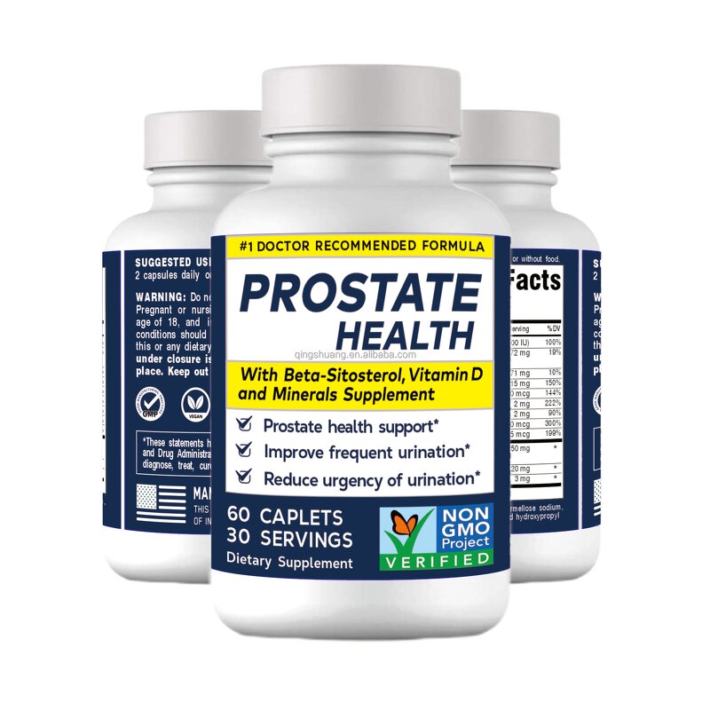 Prostate Health Dietary Capsules for Men - Vitamin D3 & Mineral Compound Formula