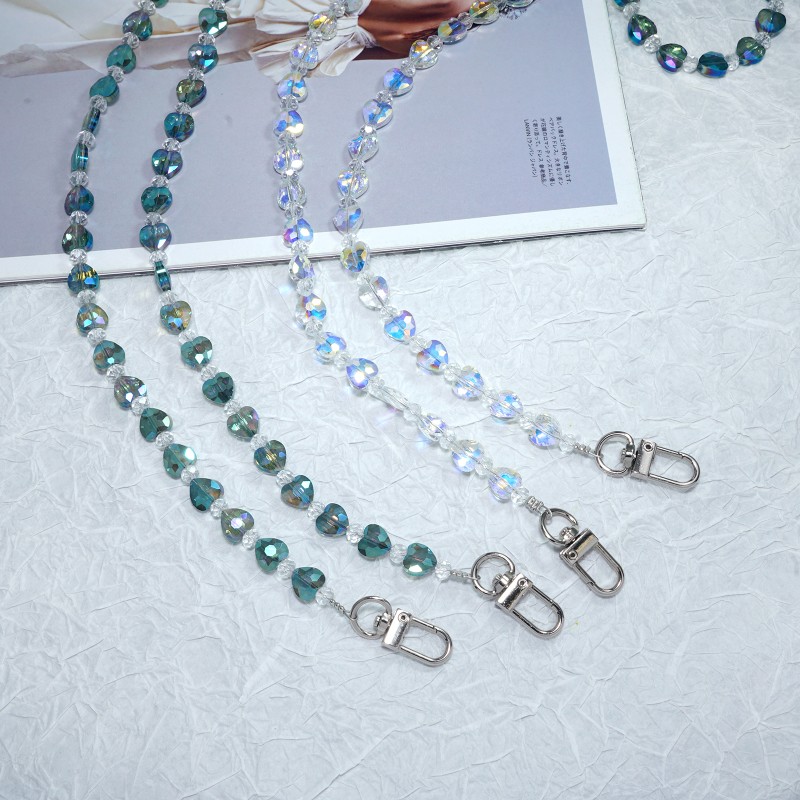 Crossbody Lanyard Manufacturer - 2025 New Love Crystal Phone Strap