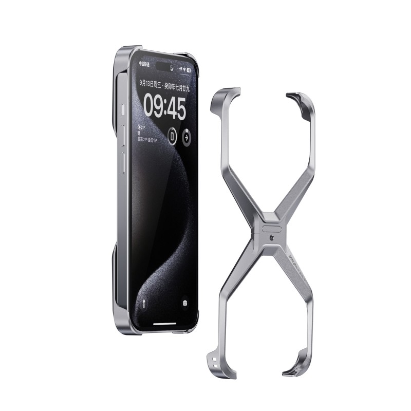 Phone Case Supplier - Aluminum Alloy Rimless X Type Armor Cover