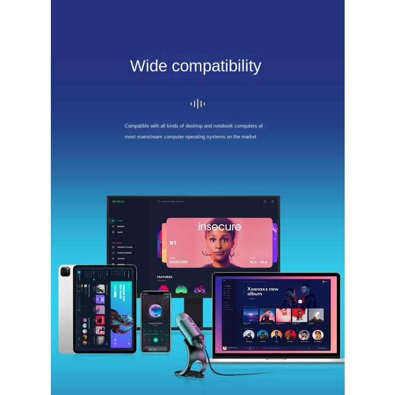 USB Microphone Factory - Noise Reduction Karaoke Live Recording Mic