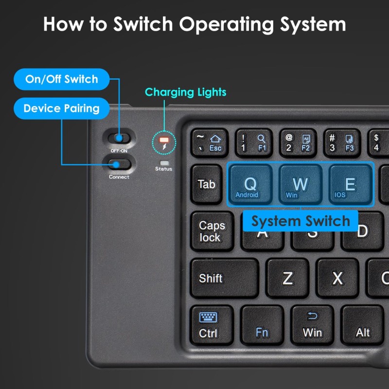 Foldable Keyboard Supplier - Rechargeable Wireless Folding Keypad