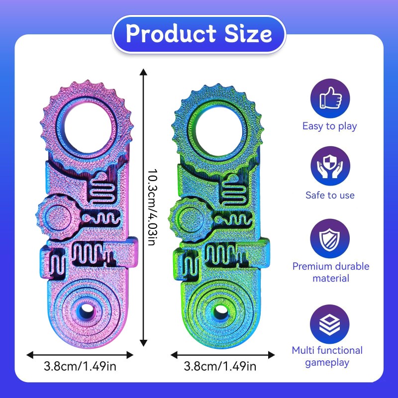 Fidget Ring Factory - 5 in 1 Colorful 3D Printed Stress Relief Toy