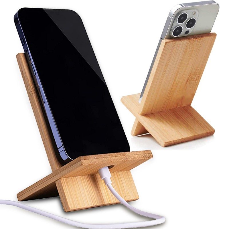 Phone Stand Manufacturer - Wooden Desktop Dock with Charging Hole
