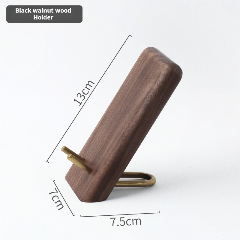 Phone Stand Manufacturer - Solid Wood Desktop Brass Holder