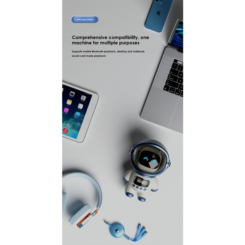 Smart Speaker Supplier - Astronaut Bluetooth Audio Alarm Clock