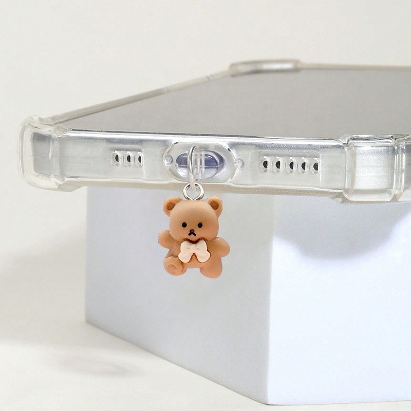 Phone Dust Plug Manufacturer - Cute Bear Type-C Interface Decoration