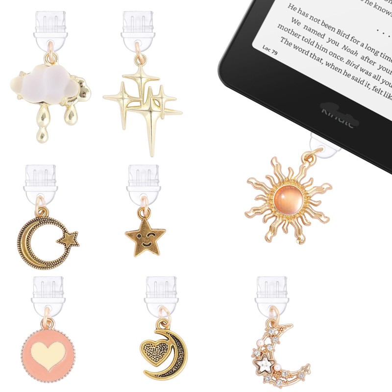 Type-C Dust Plug Factory - Alloy Star Moon Charging Port Cover