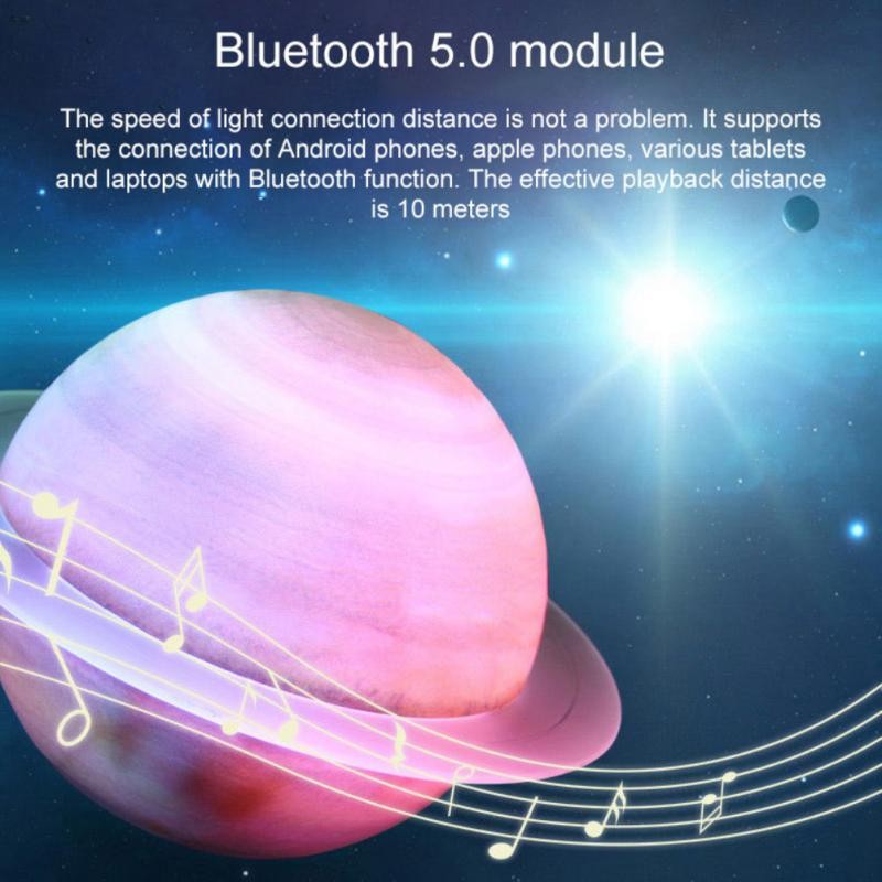 BT Speaker Factory - Starry Sky Saturn Ring Colorful Night Light