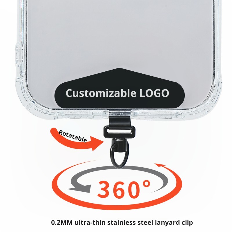 Phone Lanyard Manufacturer - 360 Rotating Metal Anti-lost Detachable Strap