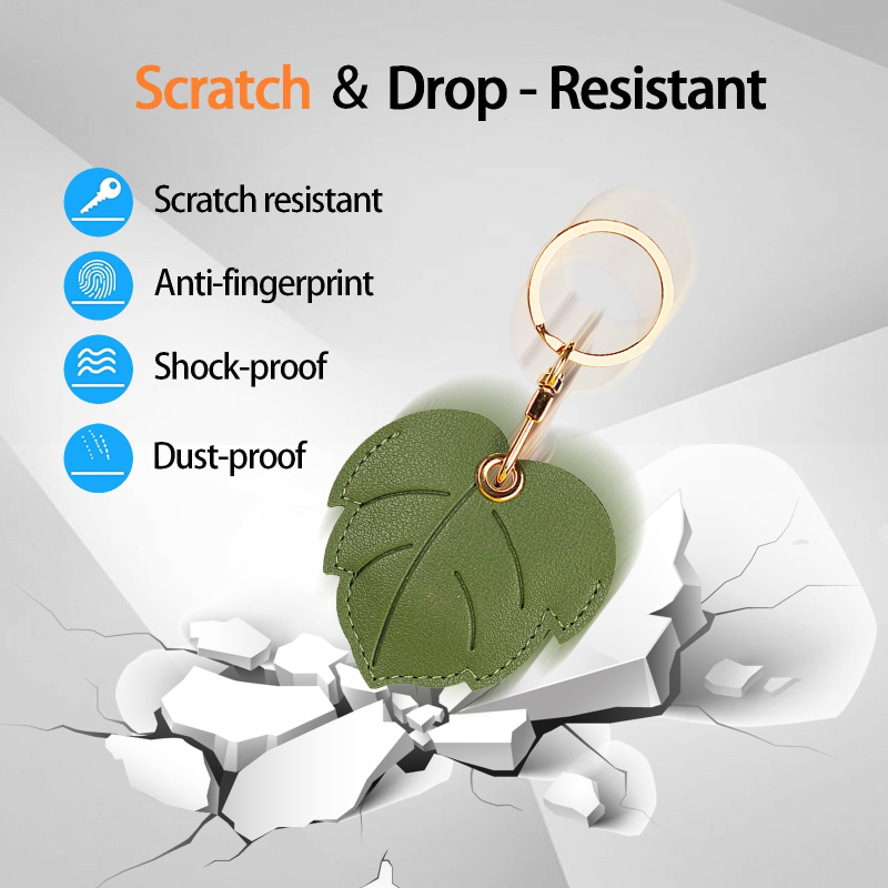 Keychain Case Supplier - Anti-Scratch Leather Airtag Holder Wallet