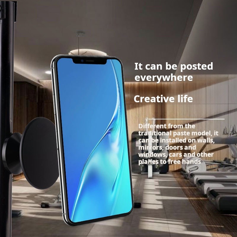 Gym Phone Holder Supplier - Dual Magnetic 360 Rotation Stand