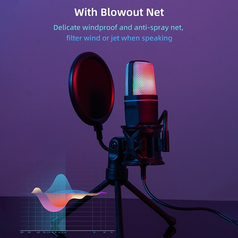 USB Microphone Factory - RGB Condenser Gaming Streaming Podcast Mic