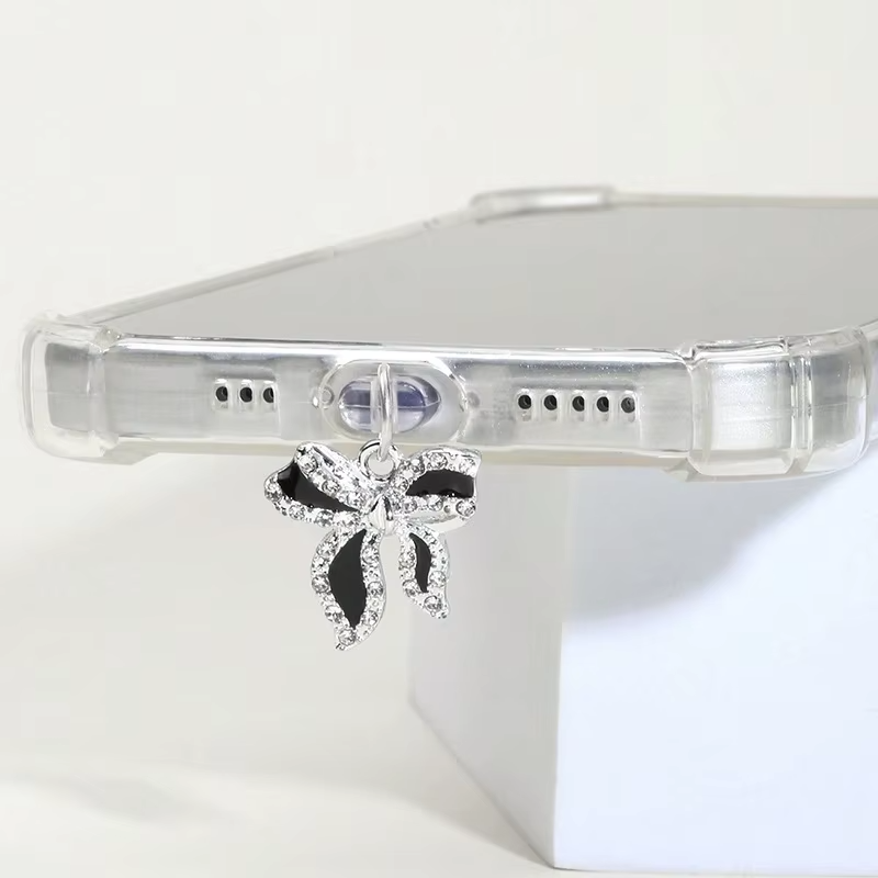 Mobile Phone Dust Plug Supplier - Butterfly Diamond Pearl Accessory