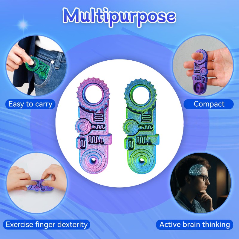 Fidget Ring Factory - 5 in 1 Colorful 3D Printed Stress Relief Toy
