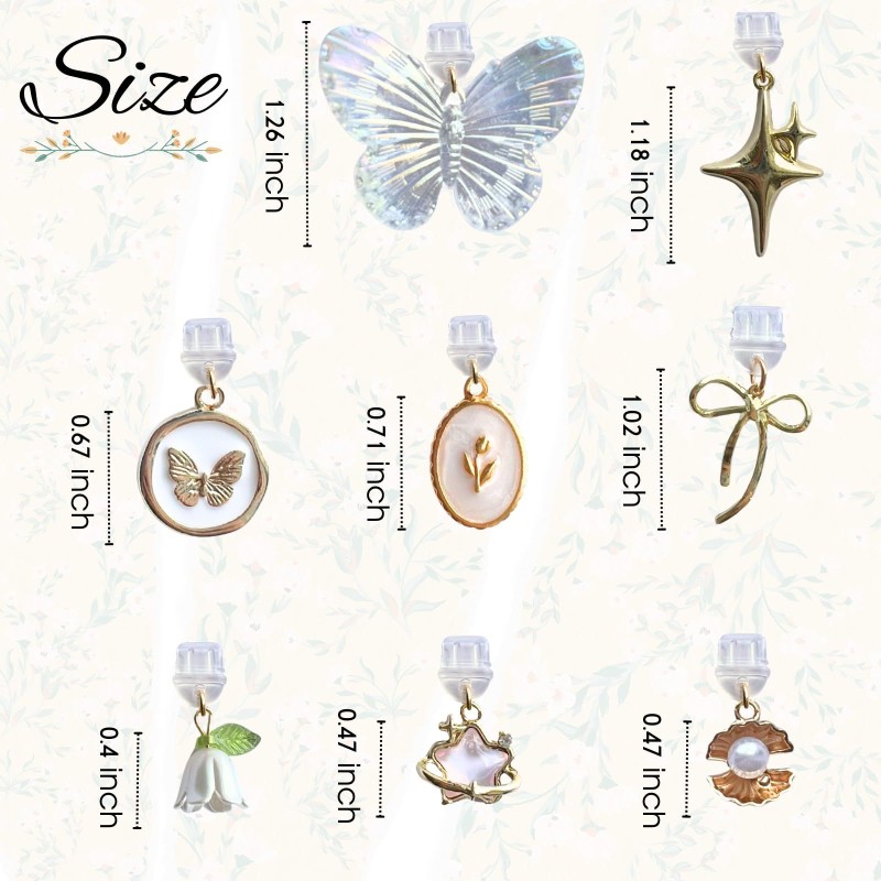 Dust Plug Manufacturer - Butterfly Flower Shell Pendant Accessories