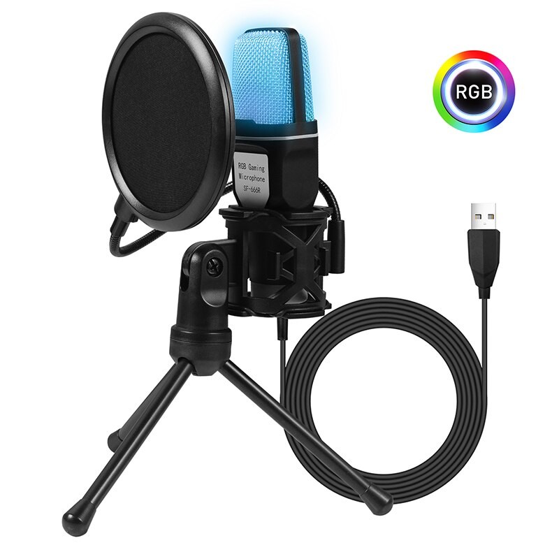 USB Microphone Factory - RGB Condenser Gaming Streaming Podcast Mic