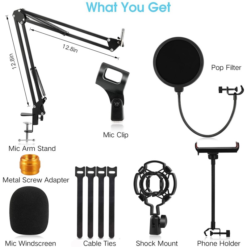 Microphone Stand Supplier - Scissor Arm Desktop Mic Clip Holder