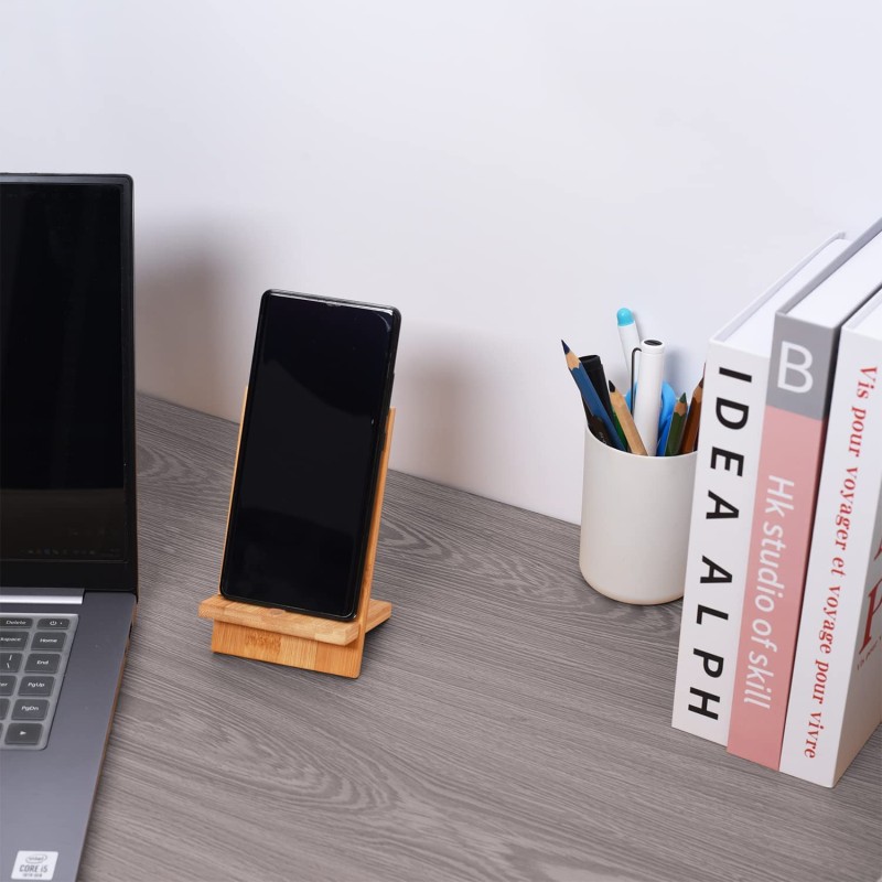 Phone Stand Manufacturer - Wooden Desktop Dock with Charging Hole