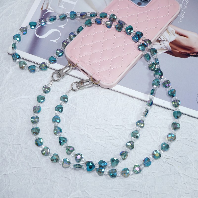 Crossbody Lanyard Manufacturer - 2025 New Love Crystal Phone Strap