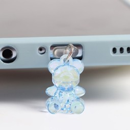 Phone Dust Plug Supplier - Kawaii Acrylic Bear Charge Port Cap