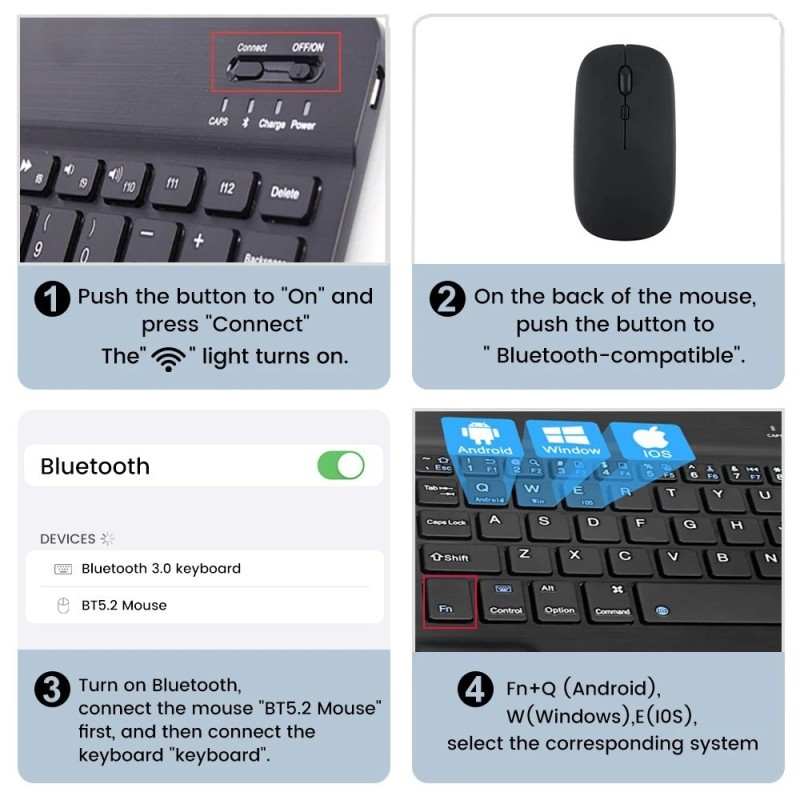 Bluetooth Keyboard Manufacturer - External Mini BT Mobile Phone Keyboard