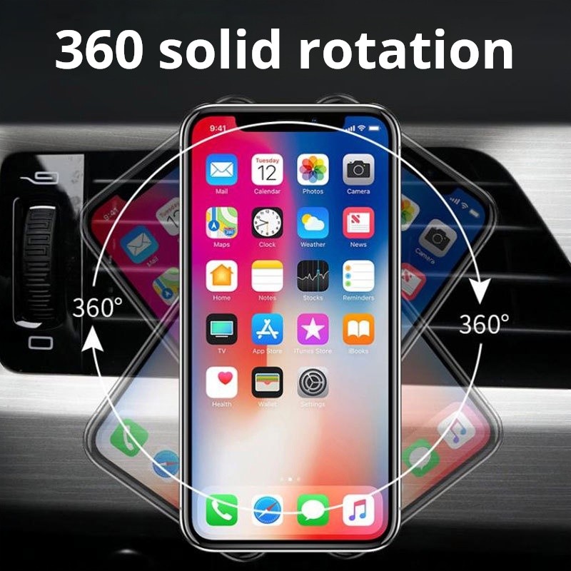 Gym Phone Holder Supplier - Dual Magnetic 360 Rotation Stand