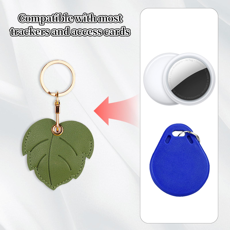 Keychain Case Supplier - Anti-Scratch Leather Airtag Holder Wallet