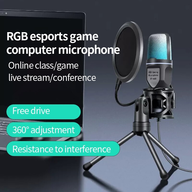 USB Microphone Factory - RGB Condenser Gaming Streaming Podcast Mic