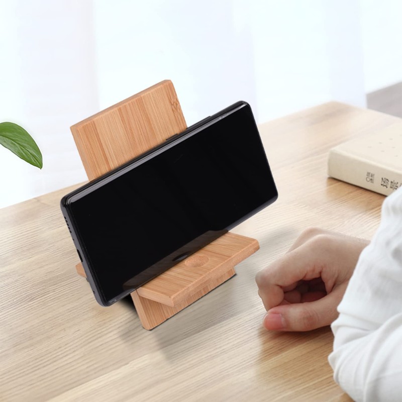 Phone Stand Manufacturer - Wooden Desktop Dock with Charging Hole